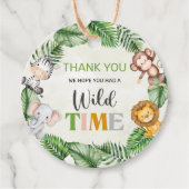 Safari Wild One Birthday Bedankjes Labels (Voorkant)