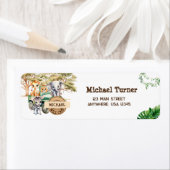 Safari Wild One Birthday Etiket (Insitu)