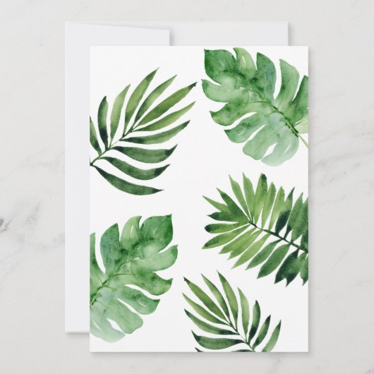 Safari Wild One Birthday Invitation Kaart (Achterkant)