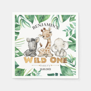 Safari Wild One Birthday Napkins Servet