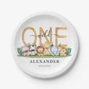 Safari Wild One Birthday Paper Borden Papieren Bordje