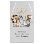 Safari Wild One Birthday Party Petit sac cadeau (Dos)
