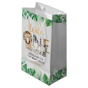 Safari Wild One Birthday Party Small Gift Bag Klein Cadeauzakje