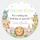 Safari Wild One Birthday Sticker Labels (Voorkant)