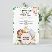 Safari Wild One Carte de remerciements (Debout devant)