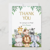 Safari Wild ONE Carte de remerciements d'anniversa (Devant)