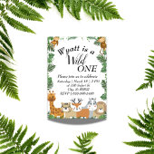 Safari Wild one Jungle invitation anniversaire