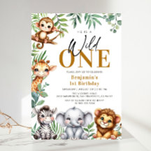 Safari Wild One | Oerwoud Dieren 1e Verjaardag