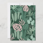 Safari Wild One Uitnodiging, Oerwoud Eerste Verjaa Kaart (Achterkant)