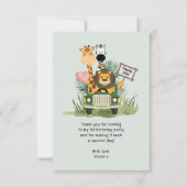 Safari Wild One Verjaardagskaart voor dankjewel Bedankkaart (Voorkant)