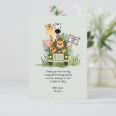 Safari Wild One Verjaardagskaart voor dankjewel Bedankkaart (Staand voorkant)