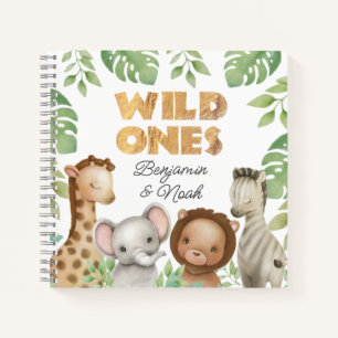 Safari Wild Ones Twins Gastenboek Spiral Notitiebo Notitieboek