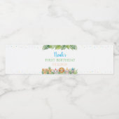 Safari Wild Un Étiquette de bouteille d'eau d'anni (Étiquettes simples)