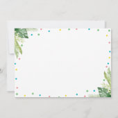 Safari Wild Un premier anniversaire Invitation (Dos)