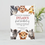 Safari Wild Une invitation d'anniversaire (Debout devant)