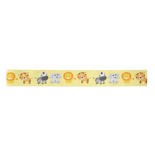 Safari Wilde Dieren en Gingham Lint (Voorkant)