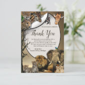 Safari Wildlife Carte de remerciements (Debout devant)