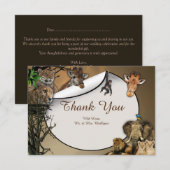 Safari Wildlife Carte de remerciements (Devant / Derrière)