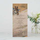 Safari wildlife Menu (Staand voorkant)