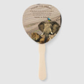 Safari Wildlife Outdoor Bruiloft Hand Fans Handwaaier (Achterkant)