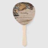 Safari Wildlife Outdoor Bruiloft Hand Fans Handwaaier (Voorkant)