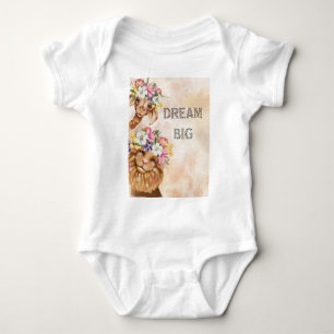 Safari wildone Baby shower Body bébé rose