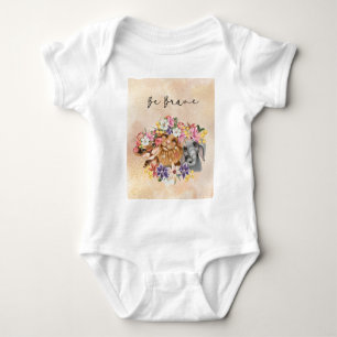 Safari wildone baby shower Roze baby body Romper