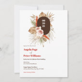 Safari woestijn Boho bloemen bruiloft uitnodiging (Voorkant)