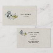 Safari Zebra met Green Savannah Tree Waterverf Visitekaartje (Voorkant / Achterkant)