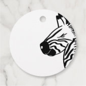 Safari Zebra Party Birthday Bedankjes Labels (Achterkant)