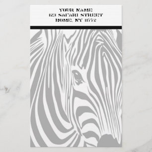 Safari Zebra Personal Stationery Briefpapier