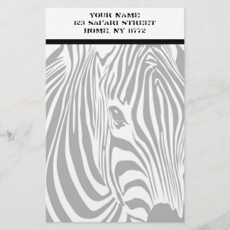 Safari Zebra Personal Stationery Briefpapier