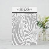 Safari Zebra Personal Stationery Briefpapier (Staand voorkant)