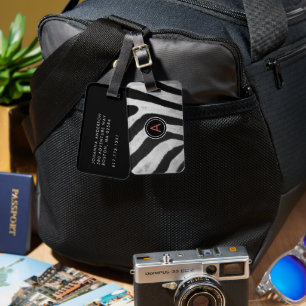 Safari Zebrastreep Monogram Bagage Bagagelabel