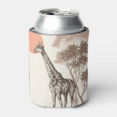 Safari Zonsondergang Giraffe Natuur landschap Blikjeskoeler (Blikje Voorkant)