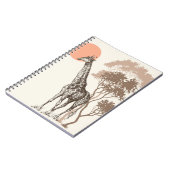 Safari Zonsondergang Giraffe Natuur landschap Notitieboek (Linkerzijde)