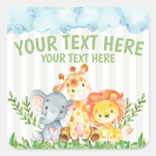 Safari Zoo Animaux Stickers Décorations