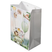 Safari Zoo Birthday Medium Gift Bag Cadeauzakje (Achterkant Gekanteld)