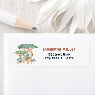 Safary Animals Baby shower Gift Party Etiket