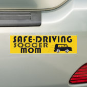Safe Driving Soccer Mam Bumpersticker (Op auto)