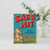 Safe Hit Texas Vegetables Crate Label Briefkaart (Staand voorkant)