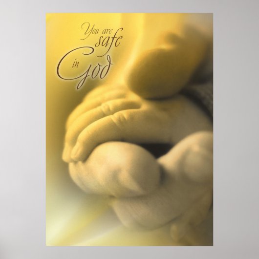 SAFE IN DIEU - Affiche religieuse chrétienne (Devant)