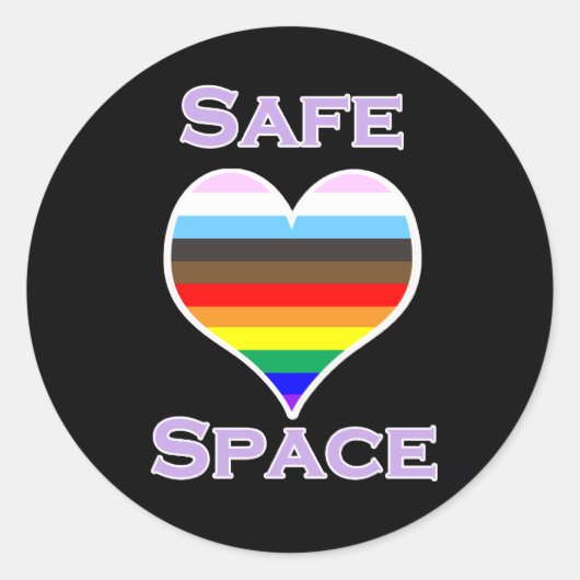 Safe Space Classic Round Sticker (Voorkant)
