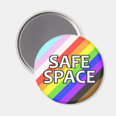 Safe Space Pride koelkastmagneet Magneet (Voorkant / Achterkant)