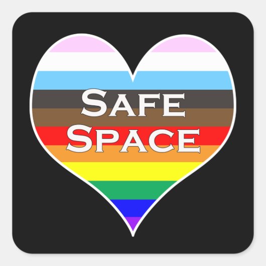Safe Space Square Sticker (Voorkant)