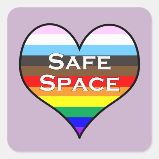 Safe Space Square Sticker (Voorkant)
