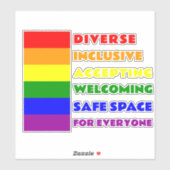 Safe Space Sticker LGBTQ+ sticker (Vel)