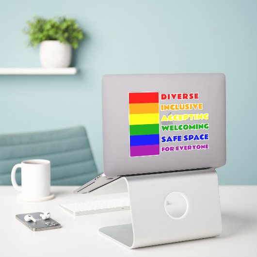 Safe Space Sticker LGBTQ+ sticker (Laptop op bureau)