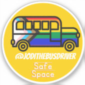 Safe space Yellow Sticker (Voorkant)