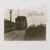 Safe Travels  Train Travel Railway Afbeelding Briefkaart (Voorkant)